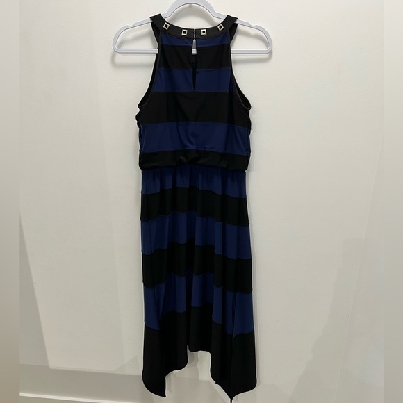 WHITE HOUSE BLACK MARKET | Black And Blue Colour Block Maxi Dress - Picture 5 of 8